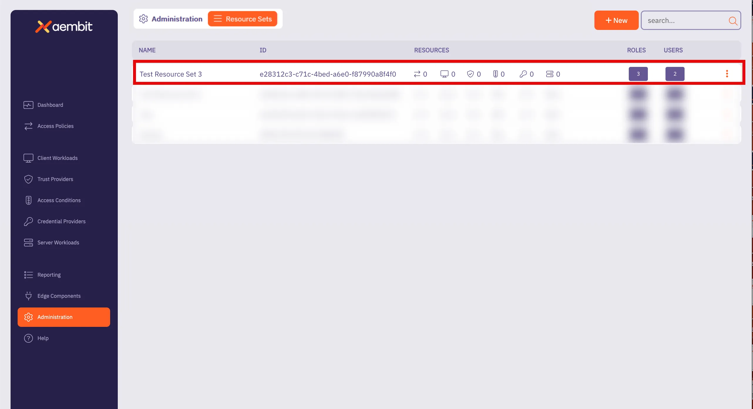 Resource Set Main Page - Test Resource 3