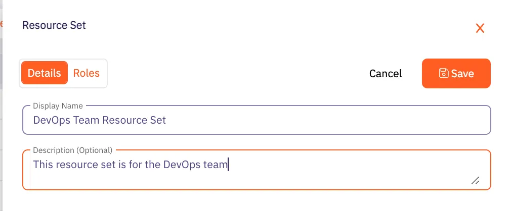 Resource Set - DevOps Team Resource Set Example