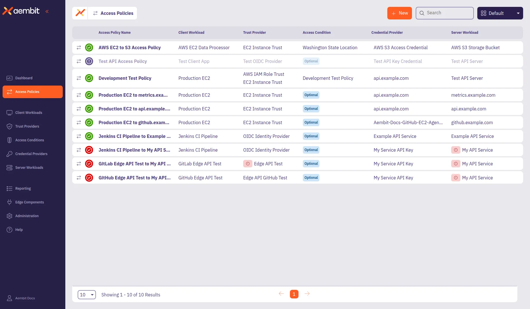 Create Access Policy