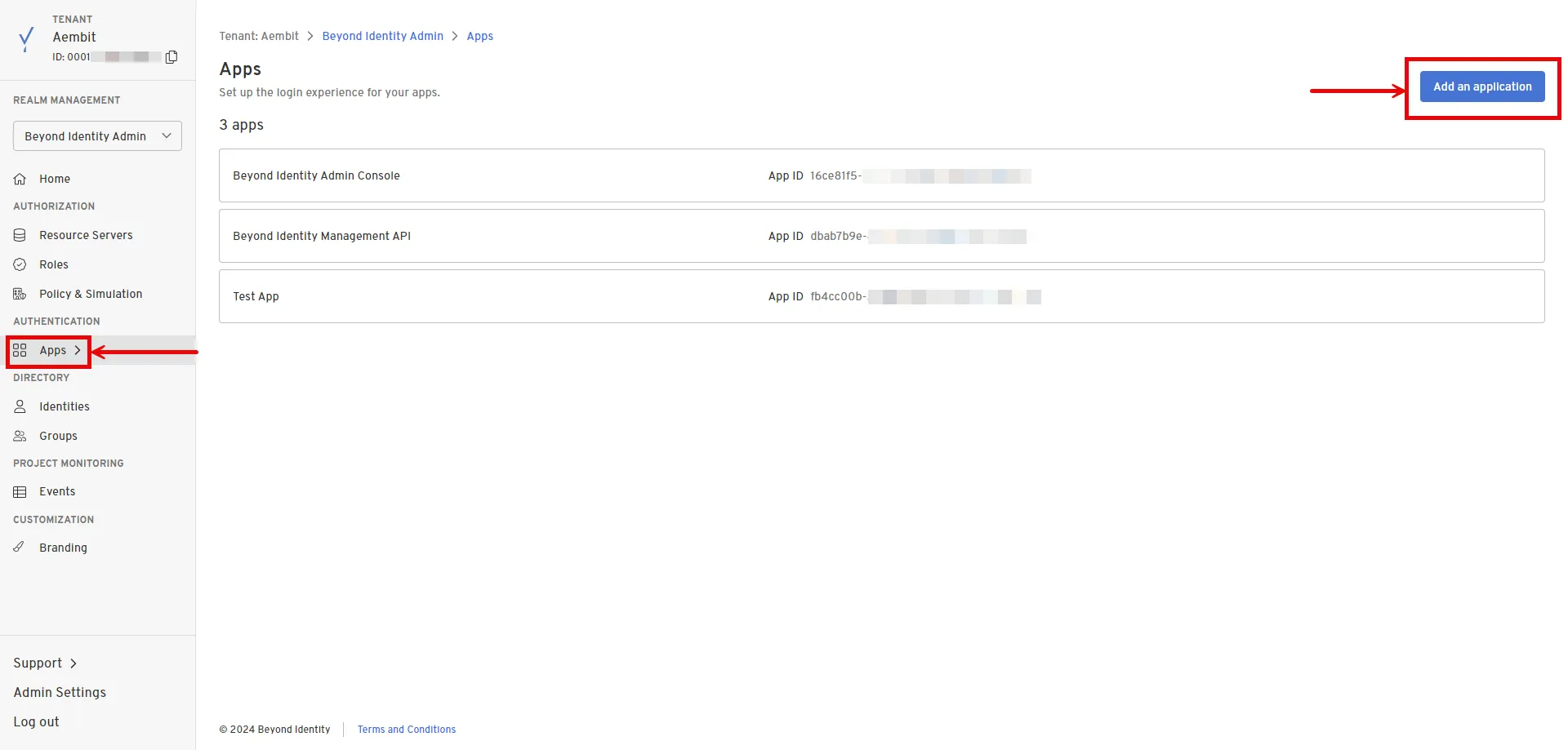 Beyond Identity Add an App