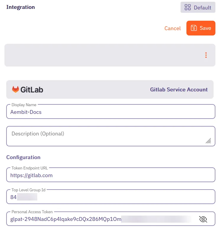 Completed GitLab Service Account Credential Provider Integration