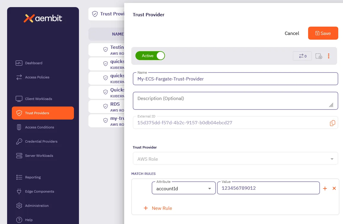 Add Trust Provider UI