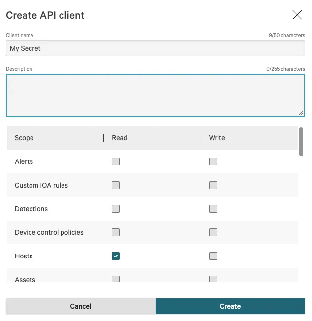 Create a new CrowdStrike OAuth2 API Client