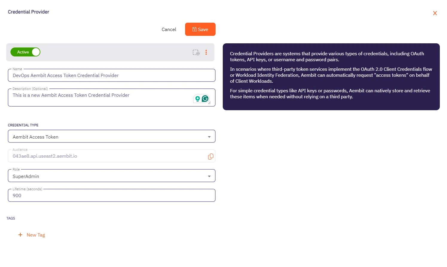 Credential Provider Dialog Window
