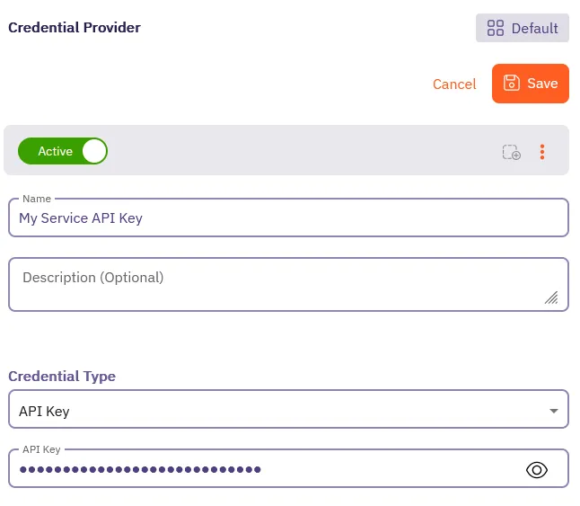 Aembit Credential Provider form