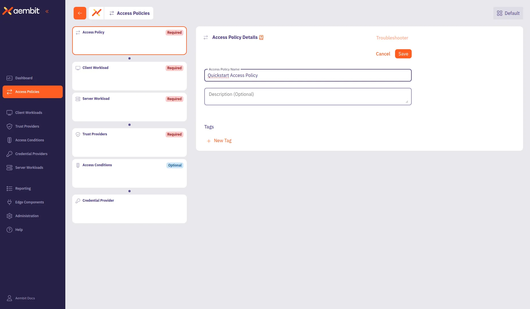 Create Access Policy