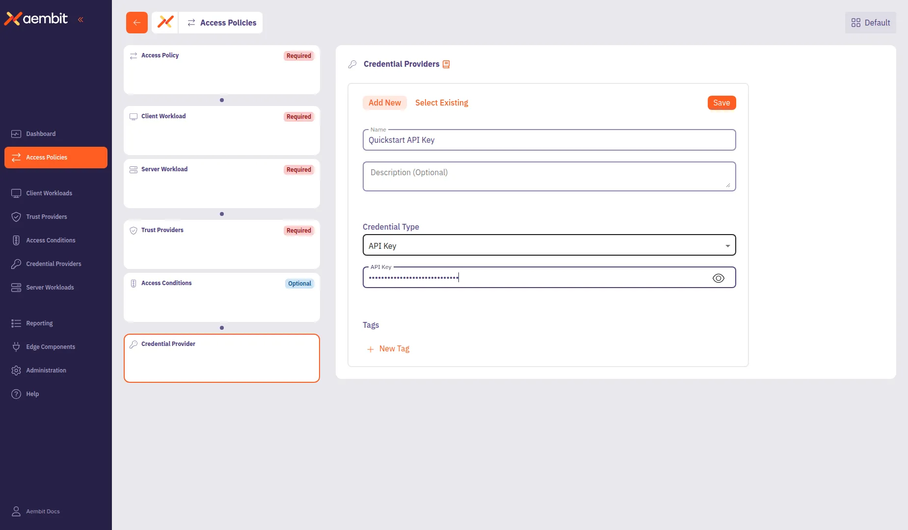 Configuring Credential Provider