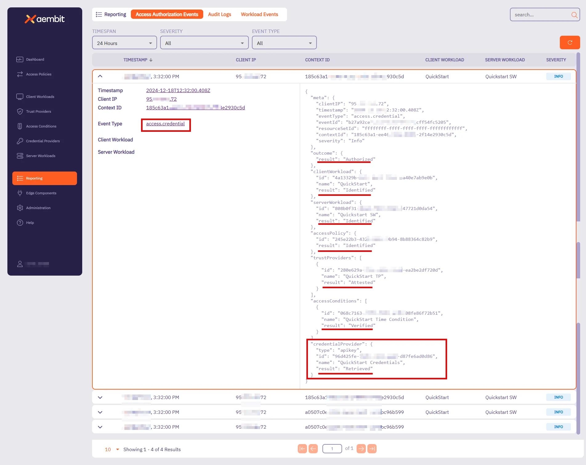 Access Credential Event