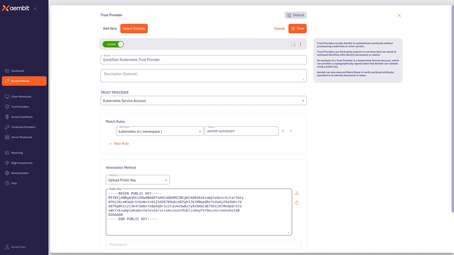 Configuring Trust Provider